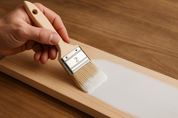 priming wood after sanding and cleaning