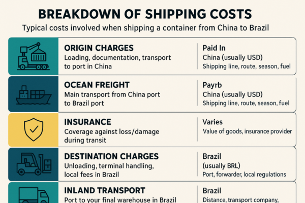 Shipping Container China to Brazil Cost