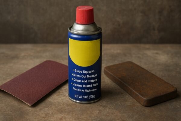 WD-40 and sandpaper for rust removal WD-40 and sandpaper for rust removal