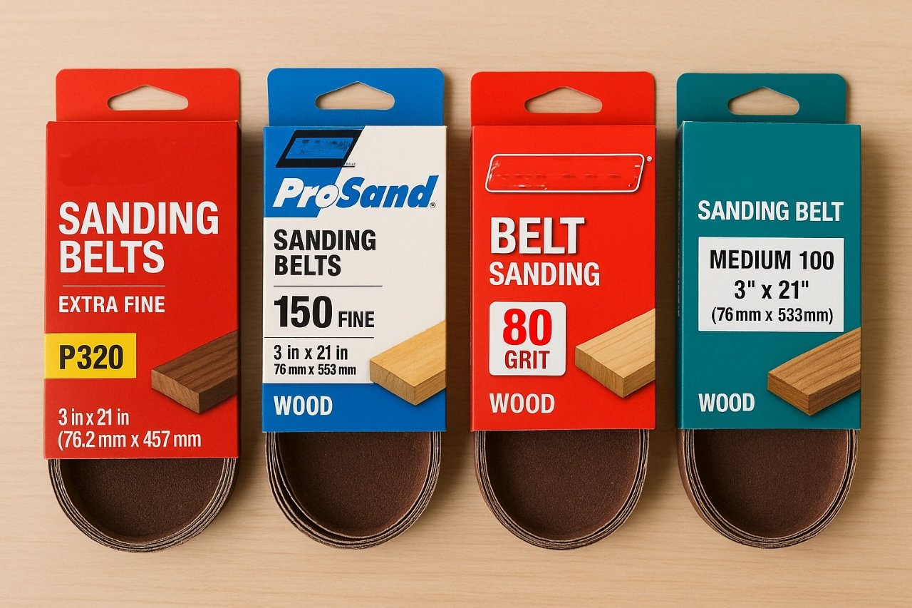 selection of sanding belt brands