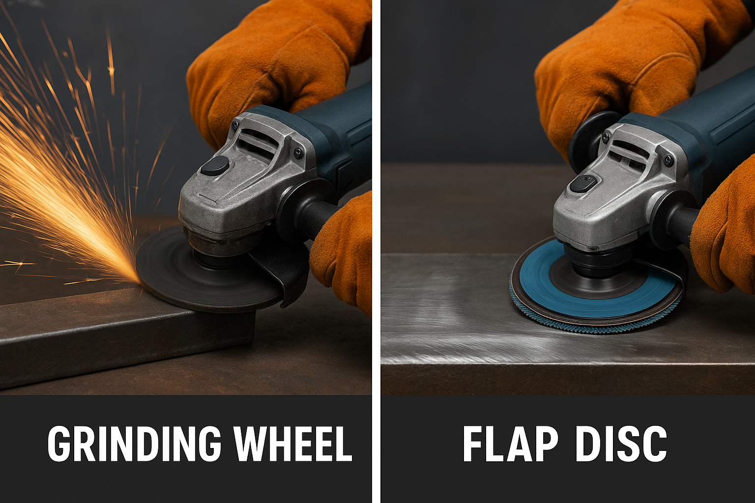 grinding wheel vs flap disc use