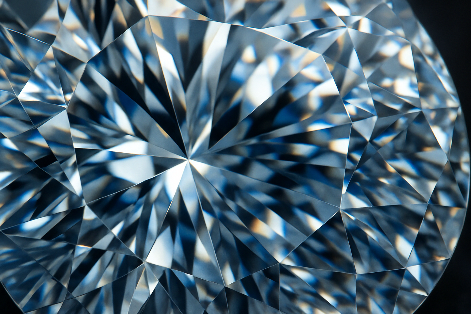 polished gemstone facets