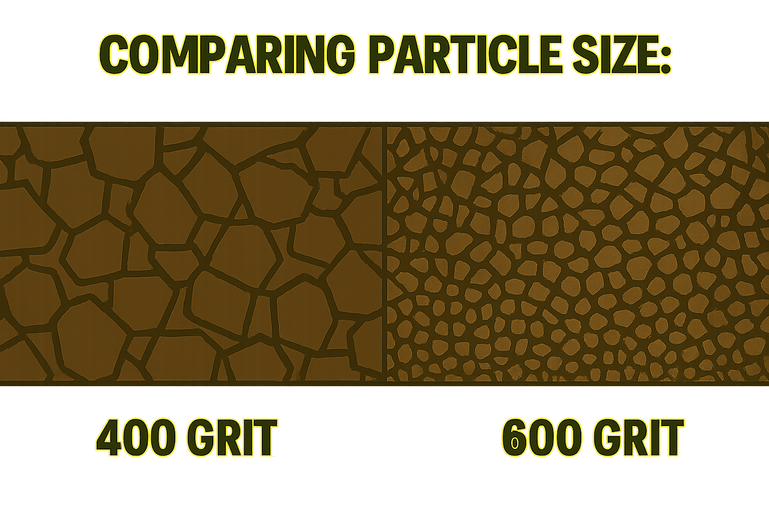 400 grit vs 600 grit particle size