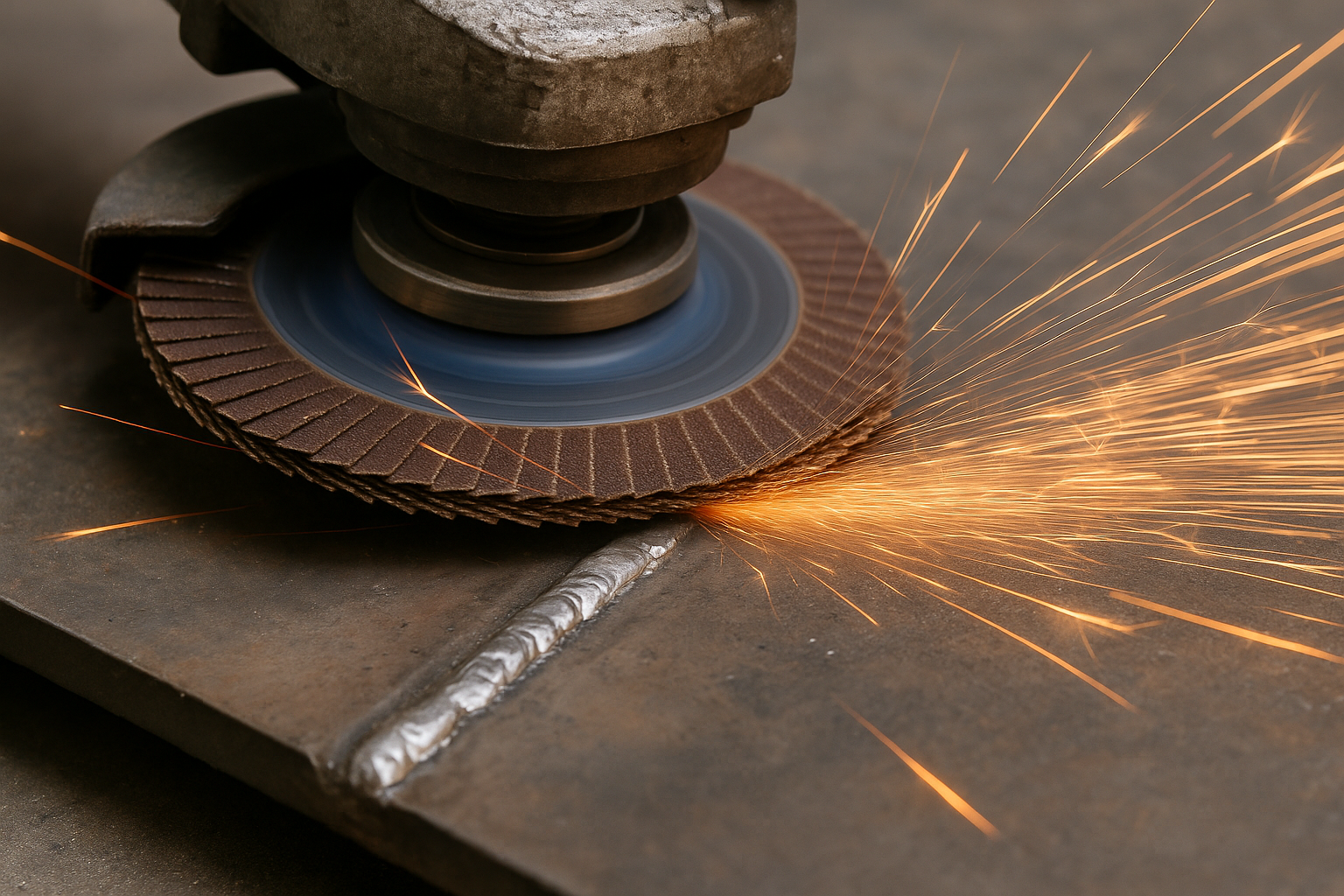grinding weld with flap disc