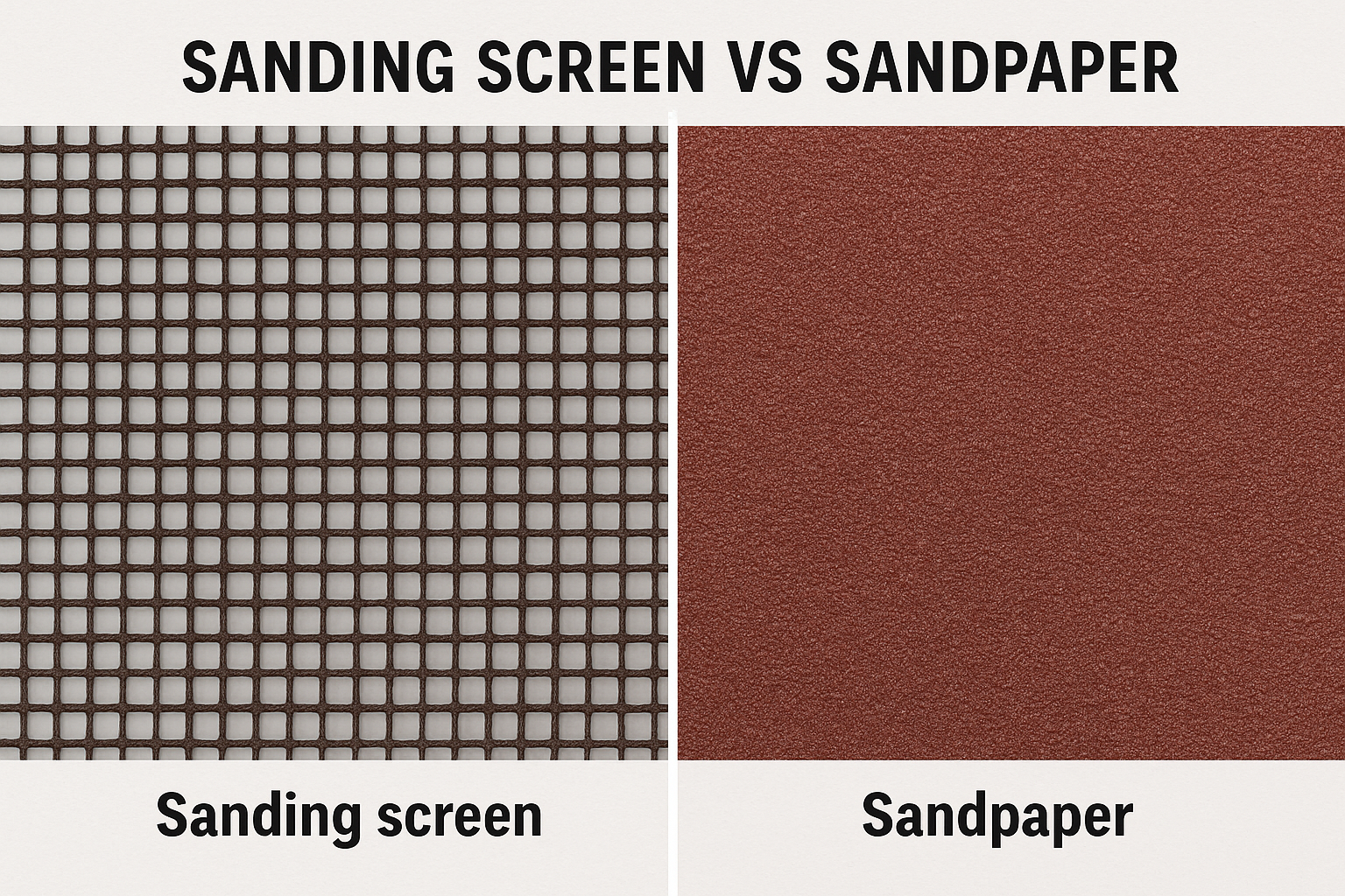 sanding screen vs sandpaper structure