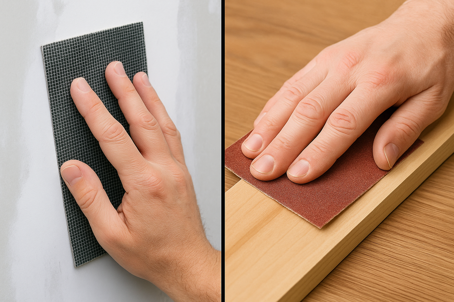 sanding screen drywall vs sandpaper wood