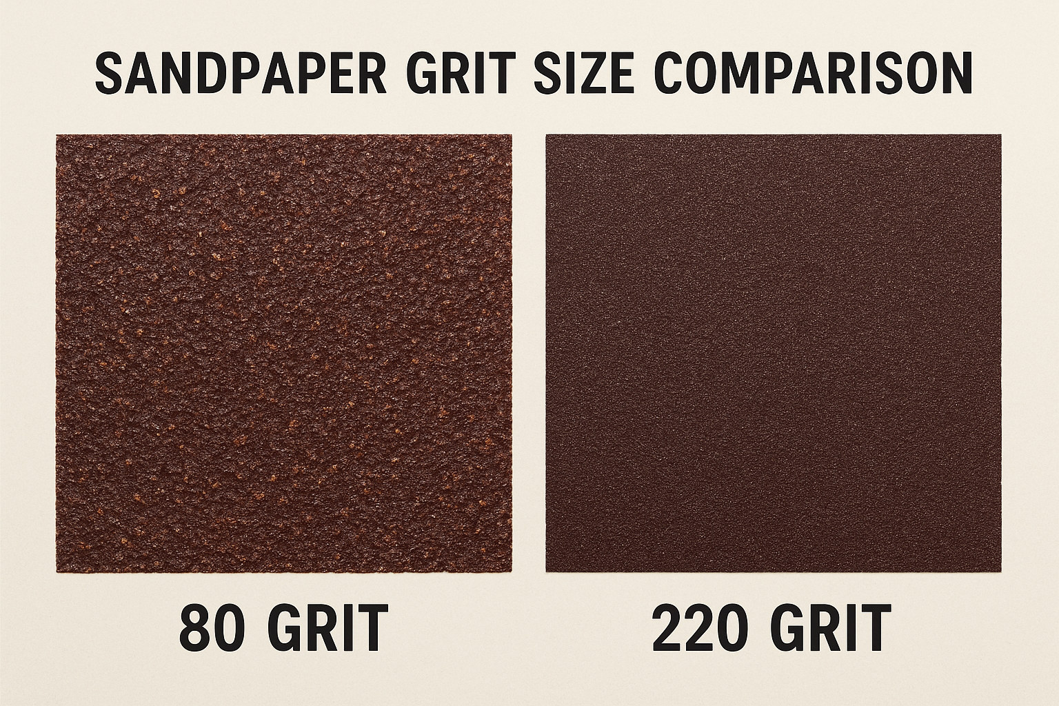 sandpaper grit size comparison