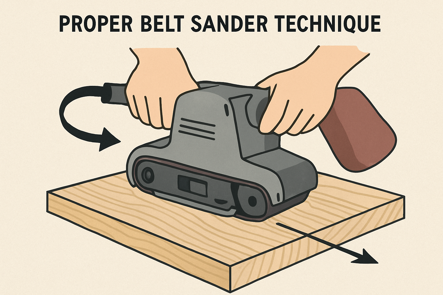 proper belt sander technique