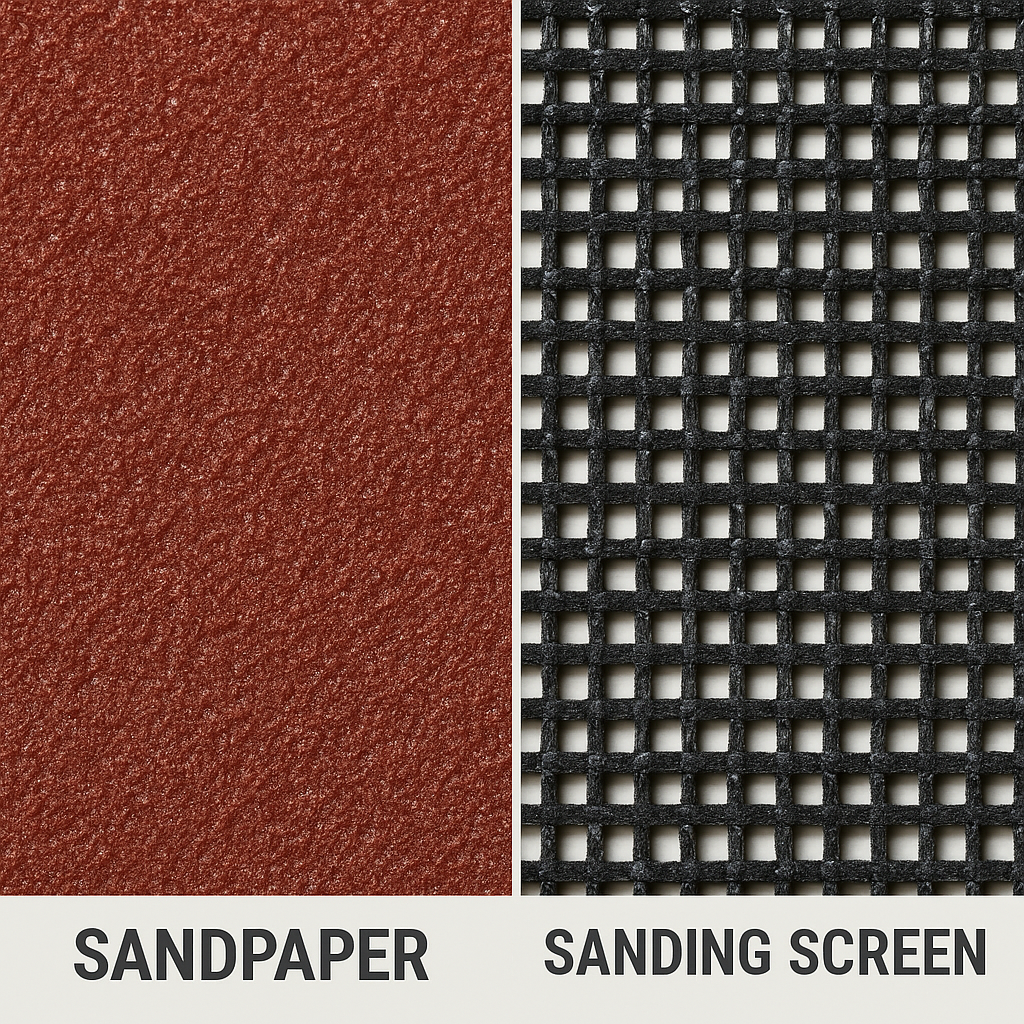 sandpaper vs sanding screen