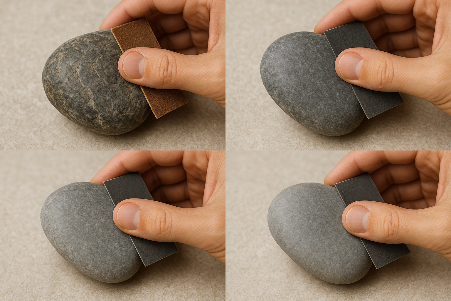 rock polishing grit sequence