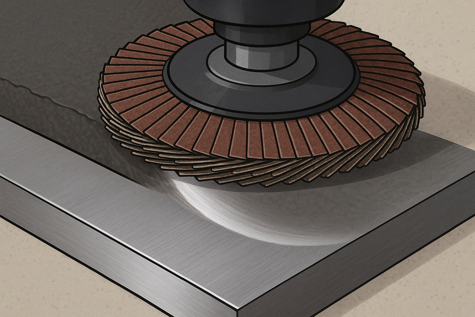 flap disc blending metal