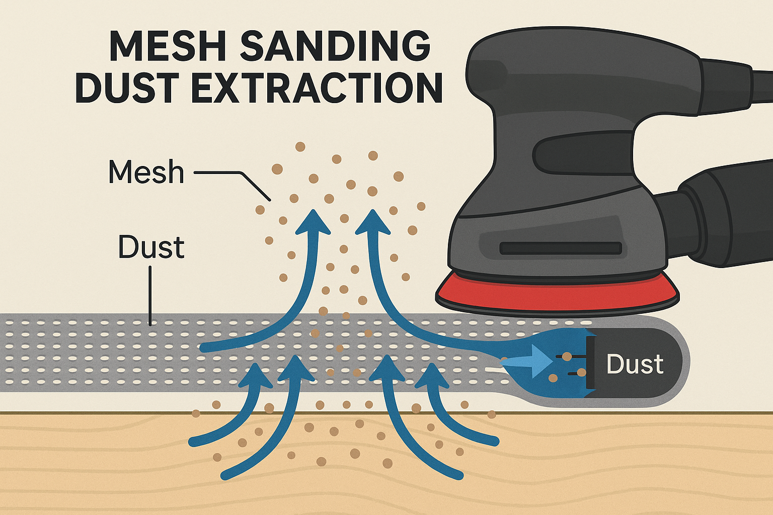 mesh sanding dust extraction