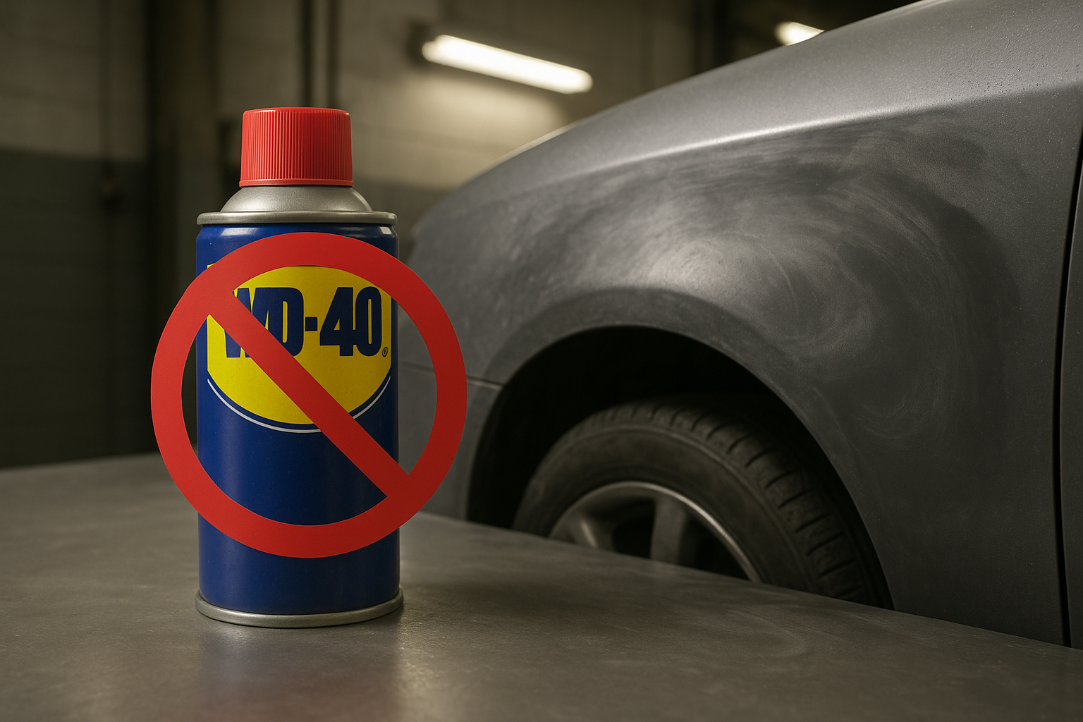 WD-40 for wet sanding warning