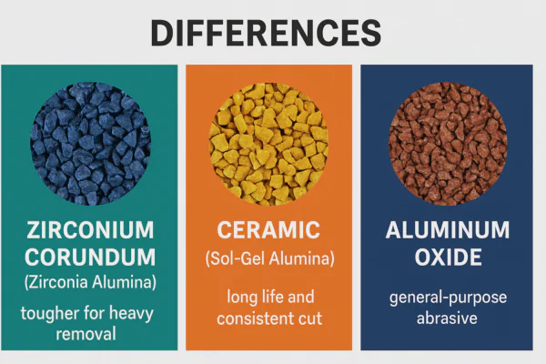 Zirconium Corundum vs Ceramic vs Aluminum Oxide