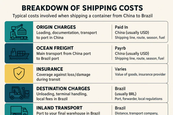 Shipping Container China to Brazil Cost