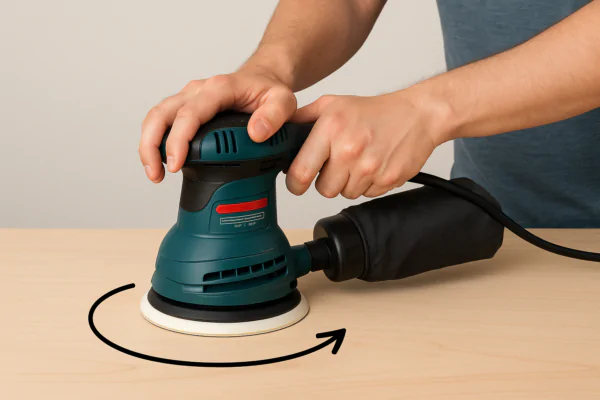 correct electric sander technique