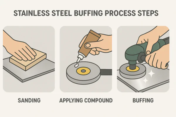 stainless steel buffing process steps