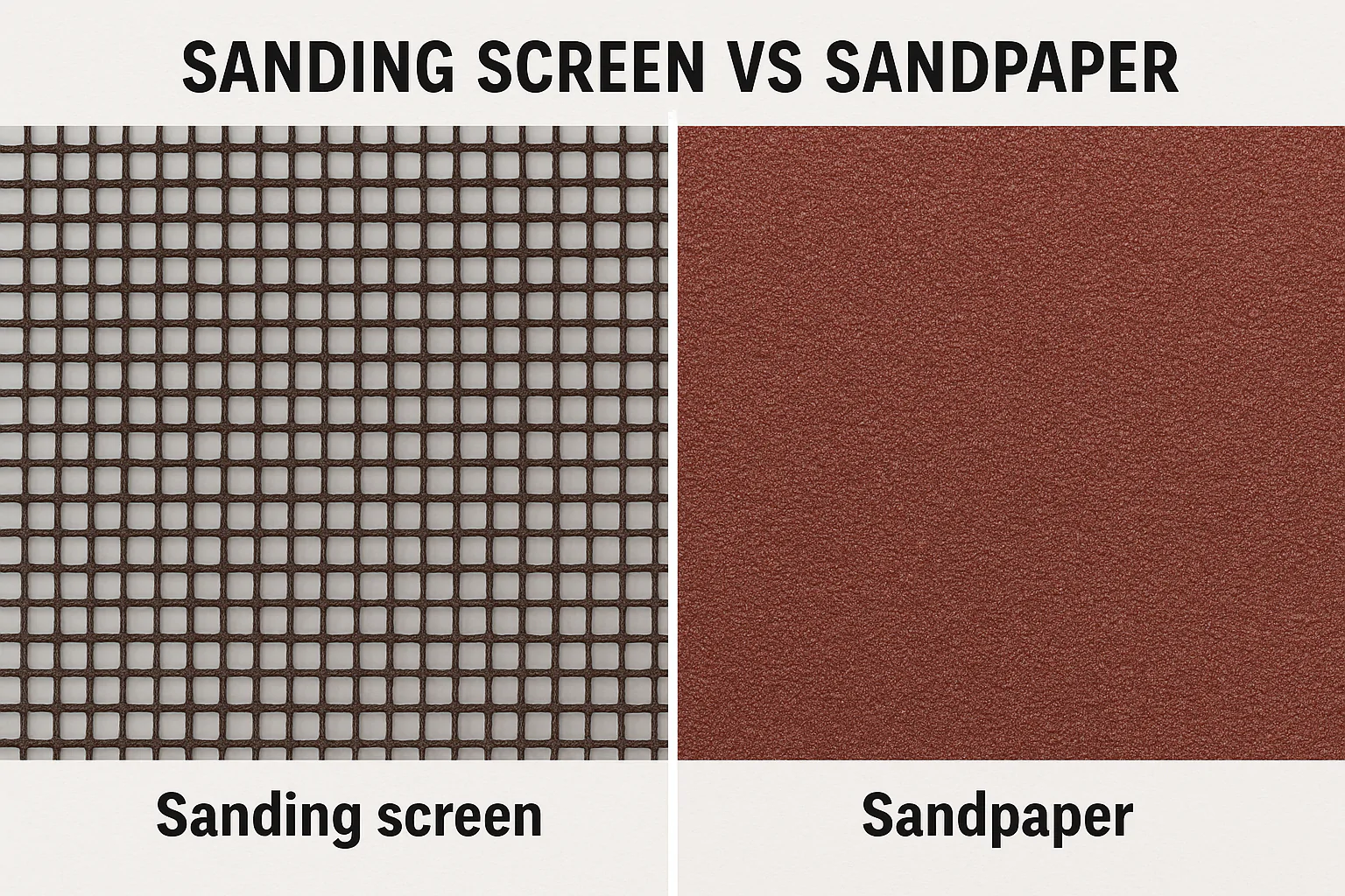 sanding screen vs sandpaper structure