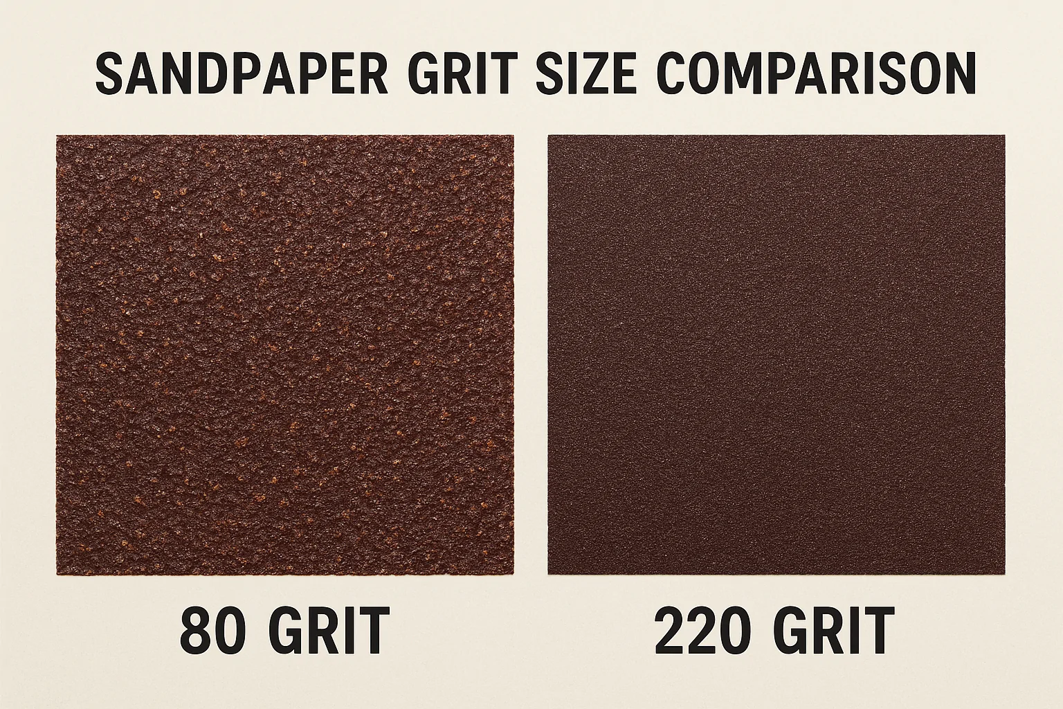 sandpaper grit size comparison