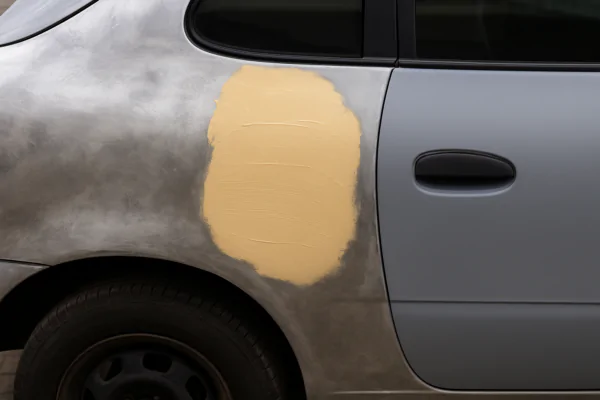 car panel prep stages sanding