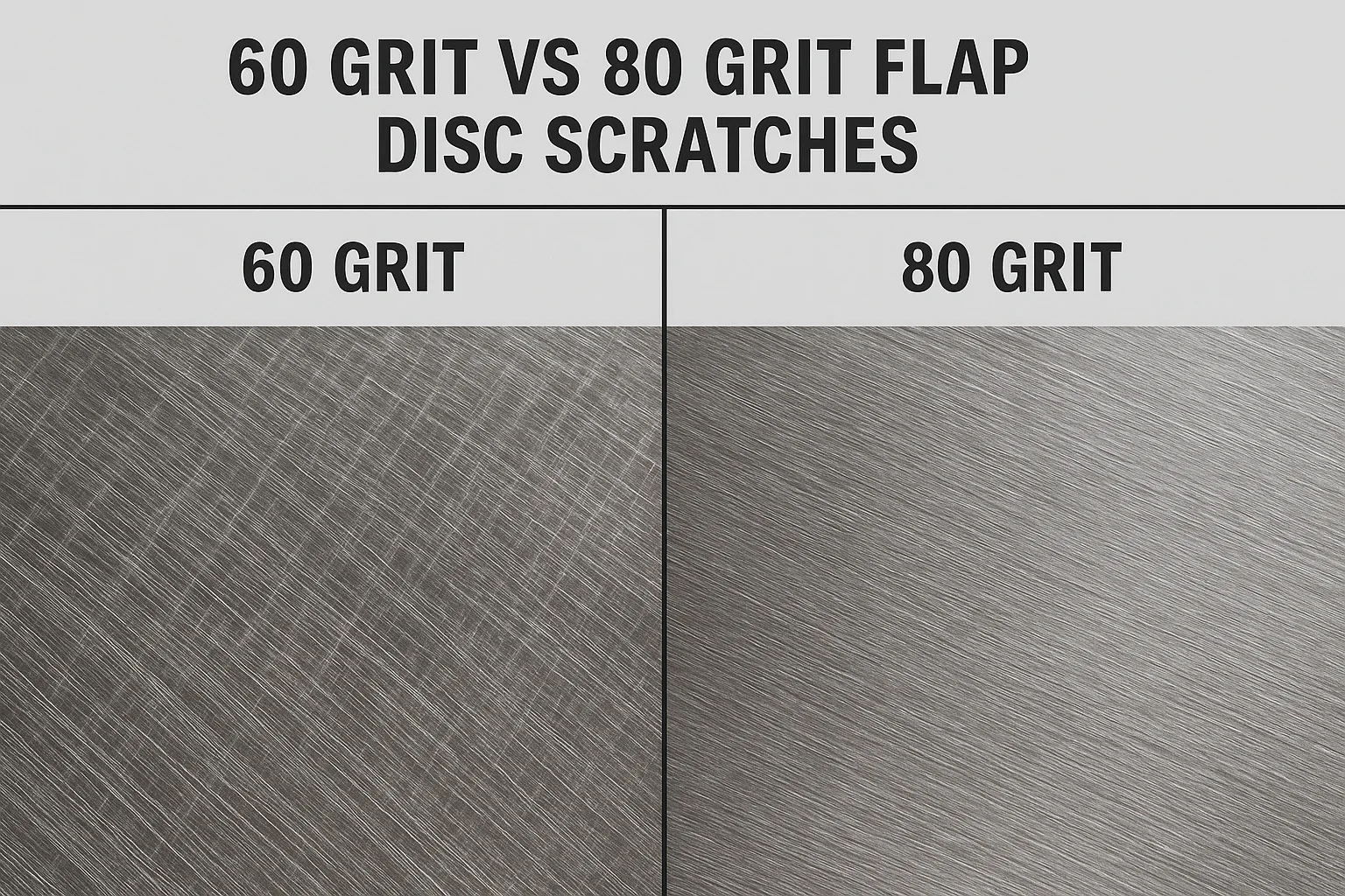 60 grit vs 80 grit flap disc scratches