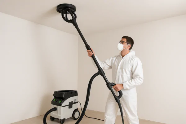 sanding ceiling long reach sander dust extraction