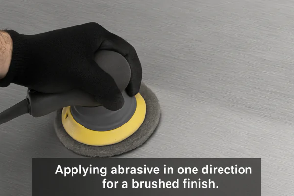 creating brushed stainless steel finish